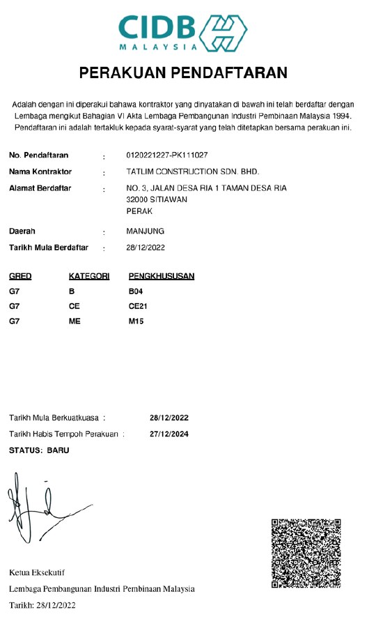 CIDB Certified